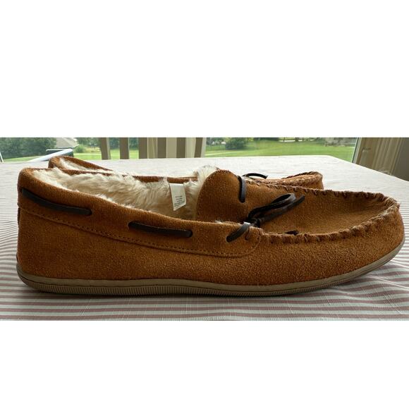J. Crew Men's Brown Suede Moccasins Slippers Size 12 Casual - Picture 3 of 5